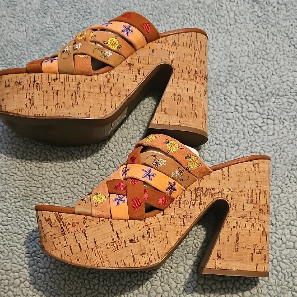 Free People Embroidered Platform Sandals - Multicolor - Picture 10 of 11